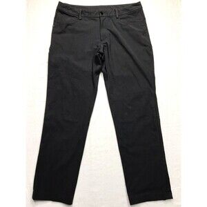 LULULEMON ABC Pants Men 36x30 Black Warpstreme 5 Pocket Stretch Chino Jeans